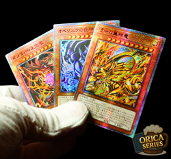 Yu-Gi-Oh Slifer Obelisk Ra God Card Set Quarter Century Secret Rare Holo Alt Art - Image 1