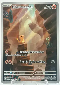 Pokemon TCG Charmander Scarlet Violet-151 Holo Illustration Rare Card 168/165 - Image 1