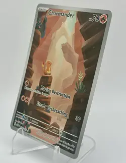 Pokemon TCG Charmander Scarlet Violet-151 Holo Illustration Rare Card 168/165 - Image 3
