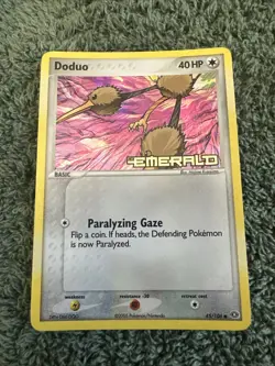 Doduo 45/106 (LP/NM) EX Emerald Reverse Holo Stamped Pokemon TCG Card 2005 - Image 1