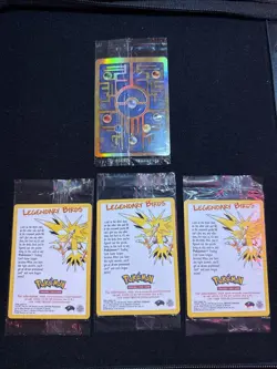 Ancient Mew & Legendary Birds Set, 2000 Movie Promo Factory Sealed 4 Card Set - Image 1