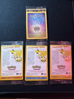 Ancient Mew & Legendary Birds Set, 2000 Movie Promo Factory Sealed 4 Card Set - Image 2