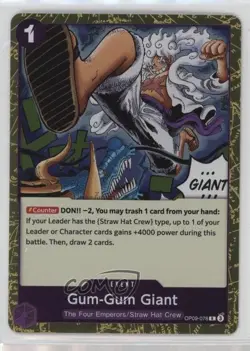2024 One Piece Card Game: Emperors in the New World OP09 R Gum-Gum Giant - Image 1