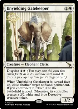 Unyielding Gatekeeper Murders at Karlov Manor MTG MAGIC ELEPHANT CLERIC RARE - Image 1