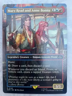 1x Mary Read and Anne Bonny - Reg - Borderless Light Play MTG Magic - Kid Icaru - Image 1