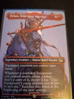 MTG FINAL FANTASY FIRION, WILD ROSE WARRIOR BORDERLESS RARE - Image 1