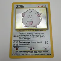 Pokemon TCG Card Chansey Base Set UNLIMITED 3/102 WOTC Vintage 1999 - Image 1