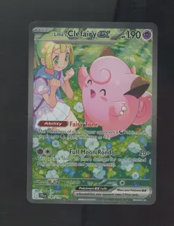 Pokemon Lillie's Clefairy ex 184/159 Sv09 Journey Together SIR Full Art Holo - Image 1