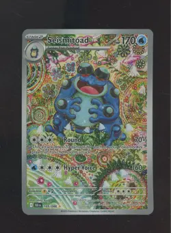 2025 Pokemon Scarlet & Violet Black Bolt Illustration Rare Seismitoad #105/086 - Image 1