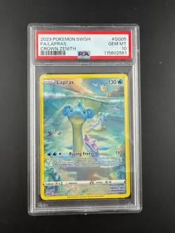 2023 Pokemon SWSH Crown Zenith Lapras Galarian Gallery GG05/GG70 PSA 10 Gem Mint - Image 1