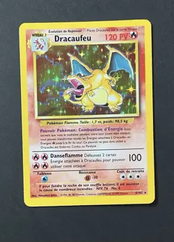 1999 WIZARDS OF THE COAST FRENCH POKEMON CHARIZARD DRACAUFEU BASE SET 4/102 LP! - Image 1
