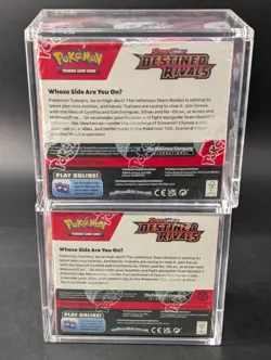 Lot (2) Pokemon SV10 Destined Rivals English Booster Boxes Sealed w/ Acrylic - Image 2