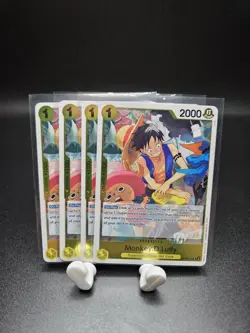 One Piece TCG Monkey.D.Luffy (111) OP10-111 Royal Blood Foil Playset Zoro Sanji - Image 1