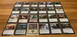 Green MTG Cards Lot Rare, Foil, Land, And More Magic The Gathering Cards! - Image 1