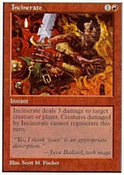 Incinerate ~ Moderately Played 5th Edition Fifth MTG Magic UltimateMTG Red Card - Image 1