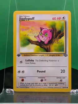 Jigglypuff 54/64 1st Edition Jungle Set Common 1999 English Pokemon Card WoTC - Image 1