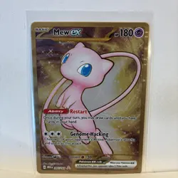 Pokemon TCG - Mew 205/165 Scarlet & Violet 151 Gold UPC Promo Metal Card NM - Image 1