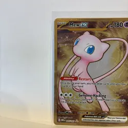 Pokemon TCG - Mew 205/165 Scarlet & Violet 151 Gold UPC Promo Metal Card NM - Image 3