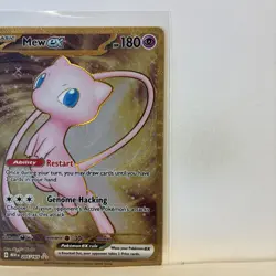 Pokemon TCG - Mew 205/165 Scarlet & Violet 151 Gold UPC Promo Metal Card NM - Image 4