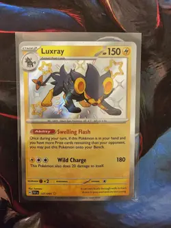 Pokemon TCG Luxray Scarlet & Violet Paldean Fates Holo Shiny Rare Card 137/091 - Image 1
