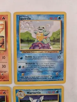 Vintage Pokemon Base Set Card Lot – Starters Pikachu Eevee Bulbasaur Charmander - Image 4