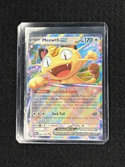 Meowth ex 062/088 Me03: Perfect Order Holo Pokemon card - Image 1