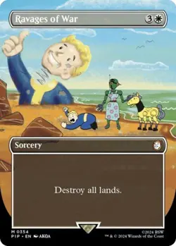 MTG English Ravages of War (Borderless) NM Foil Universes Beyond: Fallout - Image 1