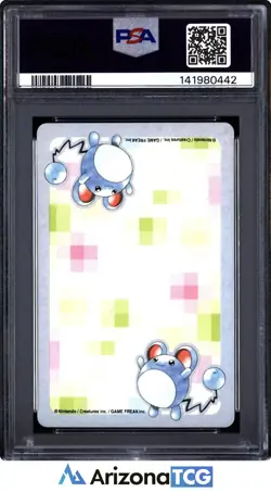 Pokemon 2000 Azumarill 184A 2 Of Spades Silver Playing Card Japanese PSA 9 - Image 2