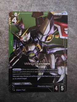Gundam Card Game Wing Gundam LR+ ST02-01 Alt Art English - Image 1
