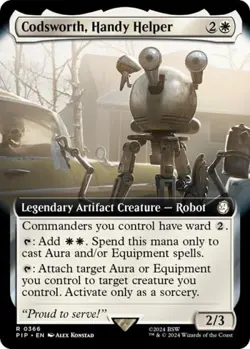 MTG English Codsworth, Handy Helper (Extended Art) NM Foil - Image 1