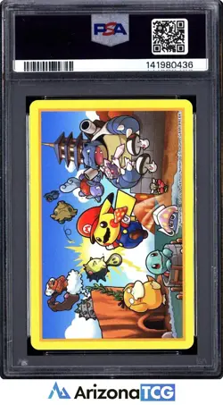 Pokemon 2016 Mario Pikachu 7 Of Hearts Playing Cards Japanese PSA 8 - Image 2