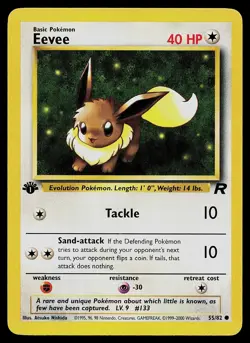 Pokemon Card - Eevee Team Rocket 55/82 1st Edition Common - Image 1