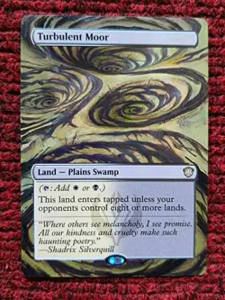 Turbulent Moor MTG Secrets of Strixhaven Commander Hand Painted Full Altered Art - Image 1