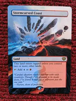 Stormcarved Coast MTG Secrets of Strixhaven Hand Painted Borderless Altered Art - Image 1