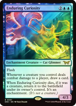 Magic The Gathering MTG ENDURING CURIOSITY FOIL Duskmourn: House of Horror NM - Image 1