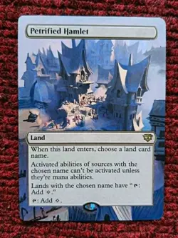 Petrified Hamlet MTG Secrets of Strixhaven Hand Painted Borderless Altered Art v - Image 1