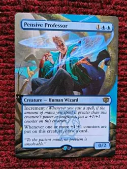 Pensive Professor MTG Secrets of Strixhaven Hand Painted Borderless Altered Art - Image 1