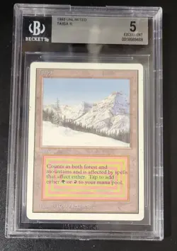 Taiga Unlimited Magic mtg Beckett Graded BGS 5 Ex - Image 1