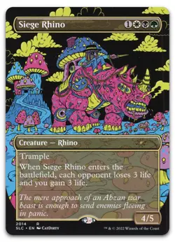 Siege Rhino #2014 (LP) Secret Lairs 30th SLC Magic MTG - Image 1