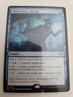 mtg, Three Steps Ahead Outlaws of Thunder Junction Regular NM - Image 1