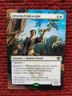 Informed Inkwright MTG Secrets of Strixhaven Hand Painted Borderless Altered Art - Image 1