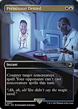 Permission Denied Borderless R Universes Beyond: Jurassic World Collection 17 NM - Image 1