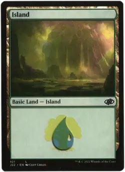 MTG Misprint Island/ Forest Double Print Jumpstart 2022 Magic The Gathering - Image 1
