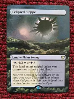 Eclipsed Steppe #53 MTG Secrets of Strixhaven Commander Hand Painted Altered Art - Image 1