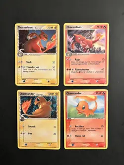 2006 VINTAGE POKEMON-2 CHARMELEON+2 CHARMANDER EX CRYSTAL GUARDIANS-REGULAR NM - Image 1