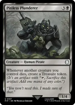 MTG English Pitiless Plunderer NM Normal Universes Beyond: Fallout - Image 1