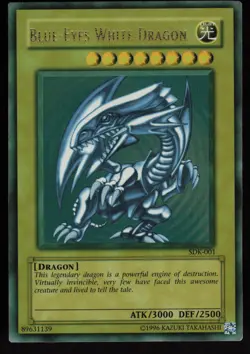 Blue-Eyes White Dragon SDK-001 Ultra Rare Heavy-Max Fade Error YU-GI-OH - Image 1