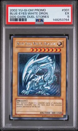 Blue Eyes White Dragon DDS-001 Secret Rare Promo Yugioh PSA 5 *764 - Image 1
