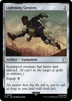 MTG English Lightning Greaves NM Normal Universes Beyond: Fallout - Image 1