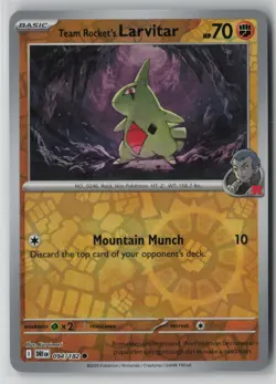 Team Rocket's Larvitar 094/182 Pokemon Destined Rivals Reverse Holo (Near Mint)1 - Image 1